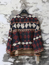INTO THE EAST 25 Autumn/Winter Geometric Beaded Outer Jacket ITE-E1DGSS004BR23JK-HZ Reddish Brown